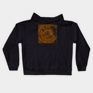 Weathered Clockwork - Orange (Gallifreyan inspired) Kids Hoodie